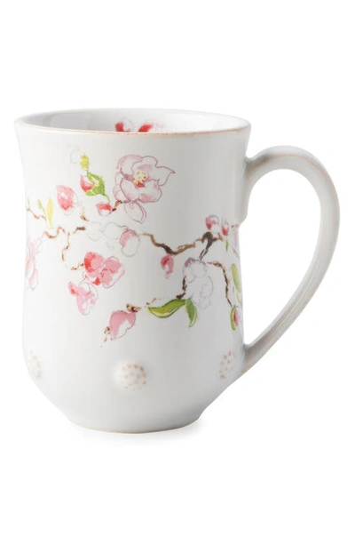 Shop Juliska Berry & Thread Floral Sketch Ceramic Mug In Cherry Blossom