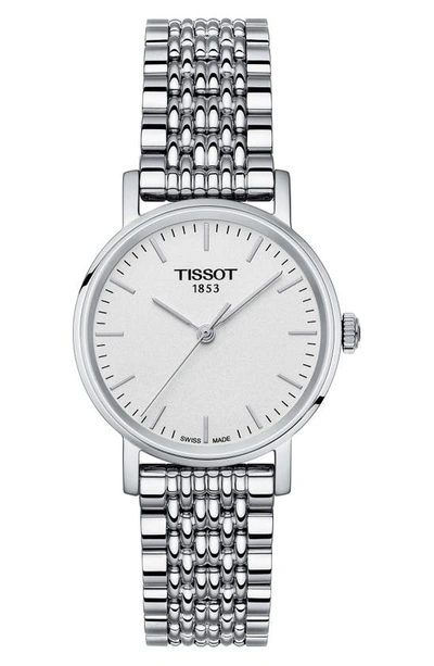 Shop Tissot Everytime Bracelet Watch, 30mm In Silver