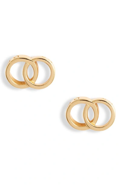 Shop Olivia Burton Interlink Stud Earrings In Gold