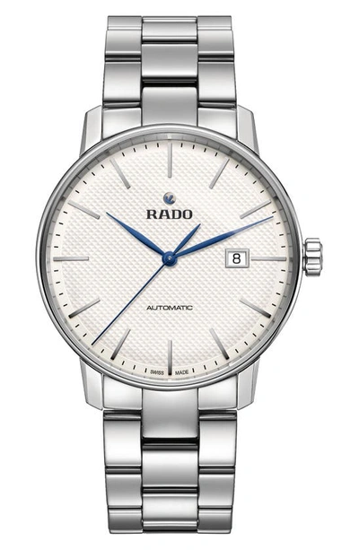 Shop Rado Coupole Classic Automatic Bracelet Watch, 41mm In Silver/ White/ Silver