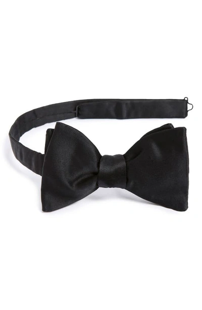 Shop Eton Silk Bow Tie In Black