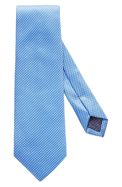 Shop Eton Solid Silk Tie In Blue