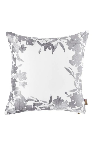 Shop Ted Baker Floral Frame Accent Pillow In White/ Grey