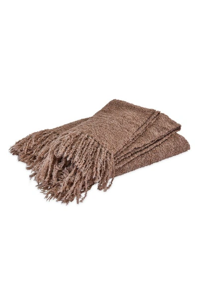 Shop Matouk Clooney Alpaca Blend Throw Blanket In Vicuna