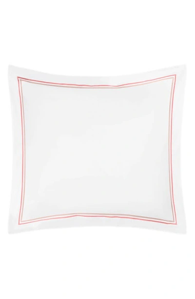 Shop Matouk Essex Cotton Percale Euro Sham In Pink