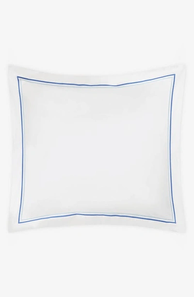 Shop Matouk Essex Cotton Percale Euro Sham In Azure