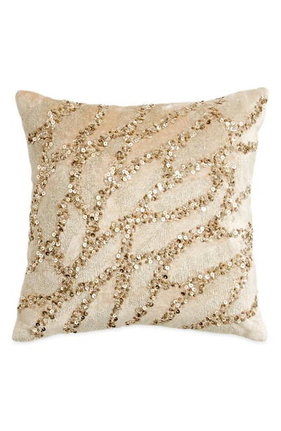 Shop Donna Karan Gold Dust Sequin Embellished Accent Pillow