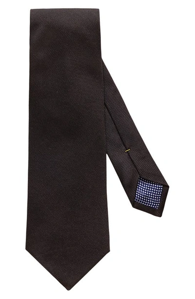 Shop Eton Silk Tie In Black