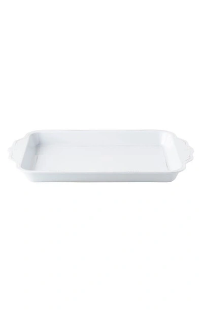 Shop Juliska Berry And Thread Rectangular Melamine Serving Tray In Whitewash