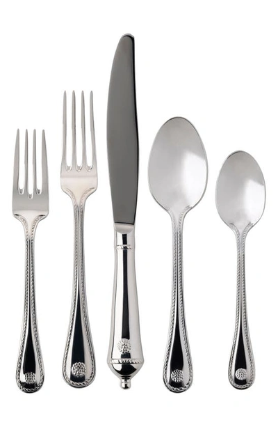 Juliska Berry & Thread Polished Silver 5-piece Stainless Steel Place Setting Set In Polished Silver