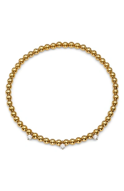 Shop Ajoa Lala Cubic Zirconia Stretch Bracelet In Gold