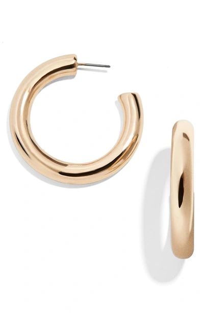 Shop Baublebar Dalilah Medium Tube Hoop Earrings In Gold