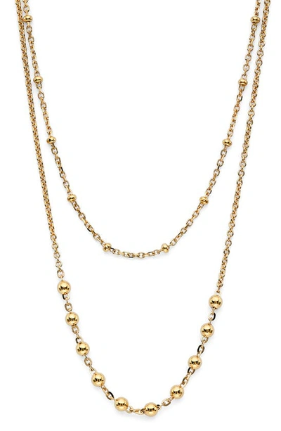 Shop Ajoa Lala Layered Chain Necklace In Gold