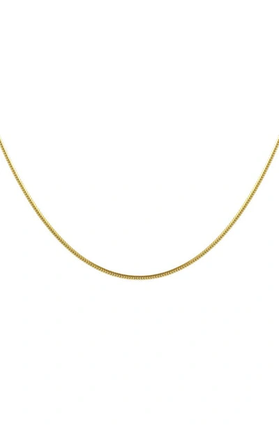 Shop Adinas Jewels Thin Snake Chain Necklace In Gold