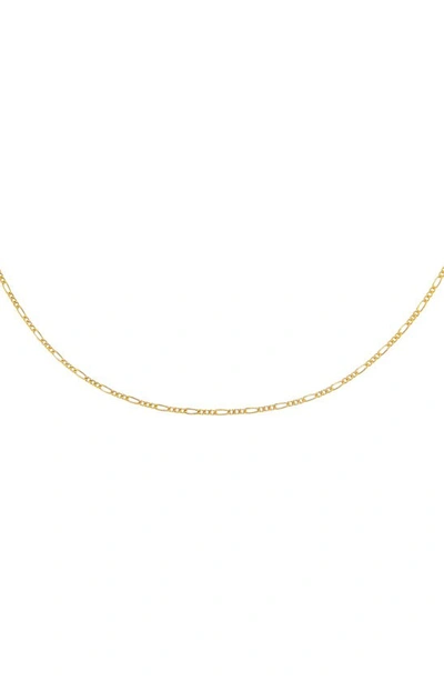 Shop Adinas Jewels Baby Figaro Bracelet In Gold