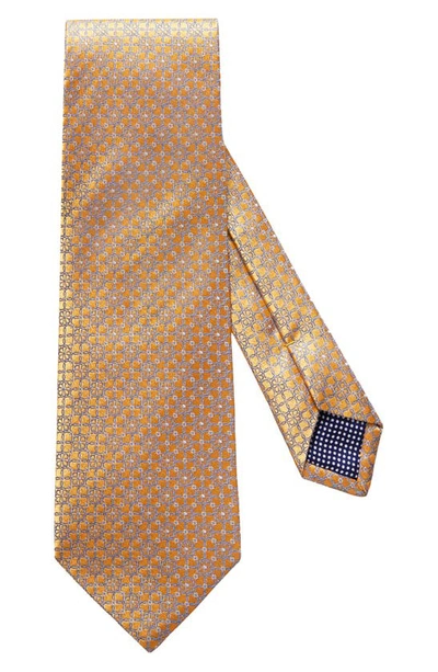 Shop Eton Medallion Silk Tie In Yellow
