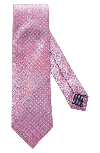 Shop Eton Medallion Silk Tie In Pink