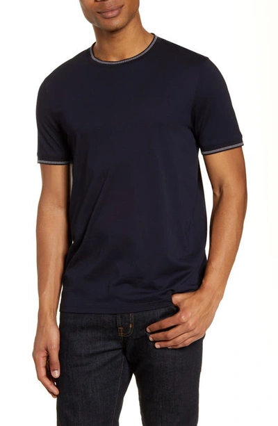 Shop Ted Baker Jalpeno Tipped T-shirt In Navy