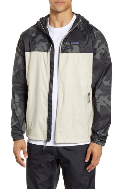 Shop Patagonia Mojave Trails Packable Windbreaker Jacket In Pumice