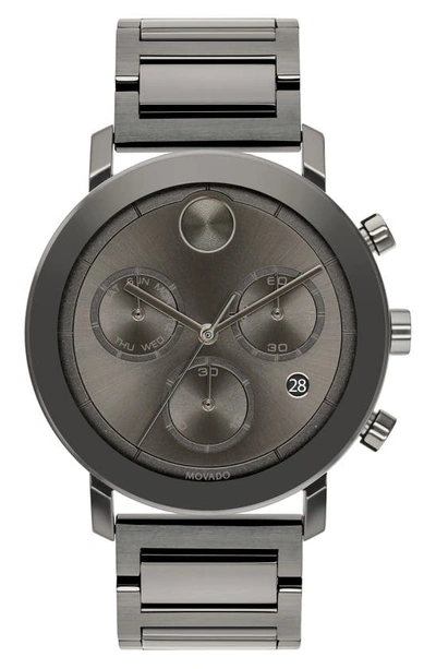 Shop Movado Bold Evolution Chronograph Bracelet Watch, 42mm In Grey