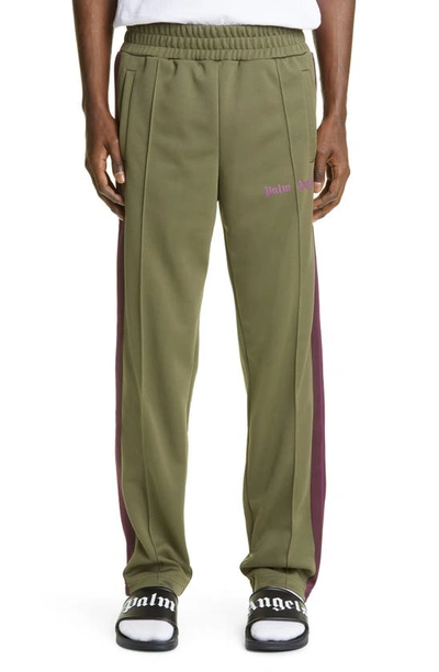Shop Palm Angels College Track Pants In Military Purple