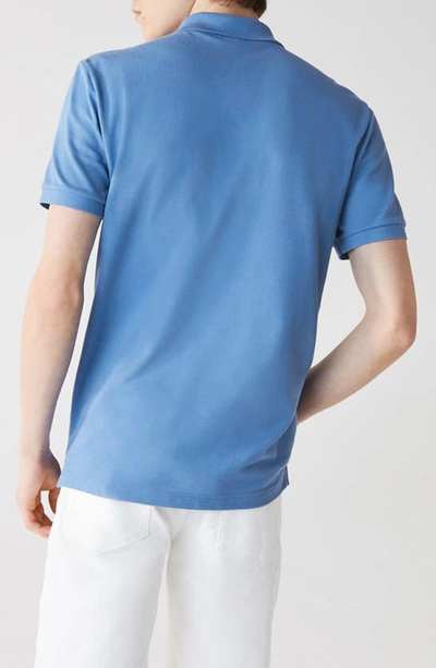 Shop Lacoste Slim Fit Pique Polo In Turquin Blue