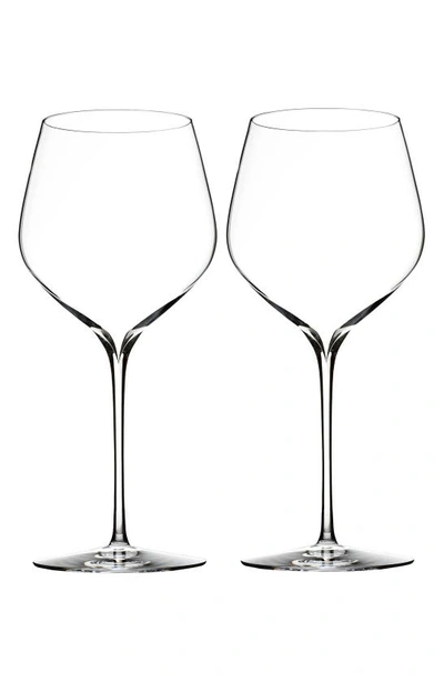 Shop Waterford Elegance Set Of 2 Fine Crystal Cabernet Sauvignon Glasses In Clear