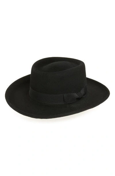 Shop Eric Javits Planter Packable Wool Felt Hat In Black