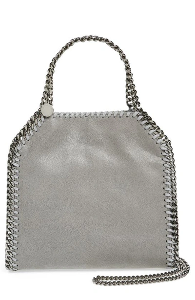 Shop Stella Mccartney Mini Falabella Faux Leather Tote In Light Grey