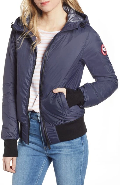 Shop Canada Goose Dore Down Hooded Jacket In Navy