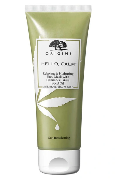 Shop Origins Hello, Calm™ Relaxing & Hydrating Face Mask With Cannabis Sativa Seed Oil