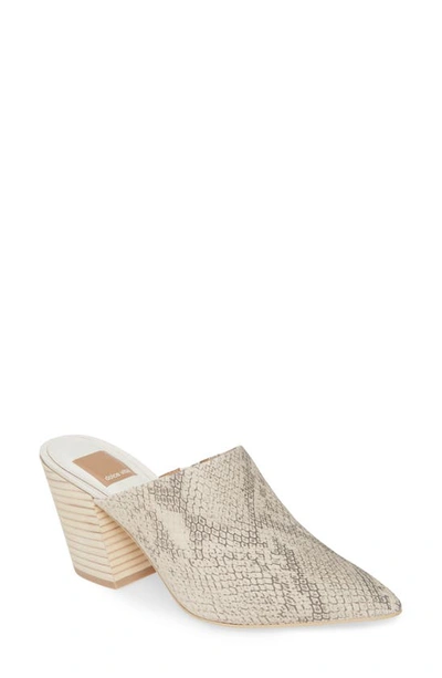 Shop Dolce Vita Angela Pointy Toe Mule In Snake Print Leather