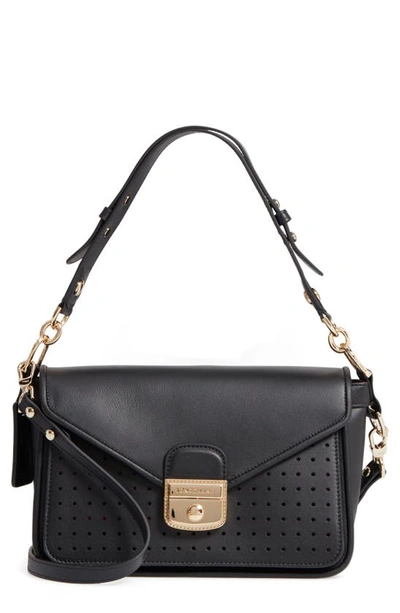 Shop Longchamp Mademoiselle Calfskin Leather Crossbody Bag In Black