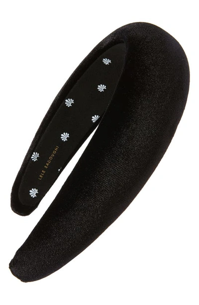 Shop Lele Sadoughi Velvet Padded Headband In Black