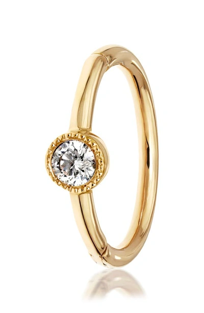 Maria Tash Scalloped Diamond Clicker Earring In Yellow Gold