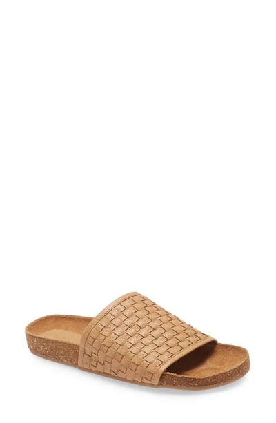 Shop Band Of Gypsies Montana Woven Slide Sandal In Natural Leather