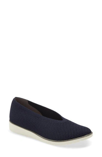 Shop Eileen Fisher Heaven Mesh Flat In Midnight Stretch Fabric