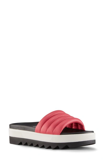 Shop Cougar Prato Slide Sandal In Rose Leather