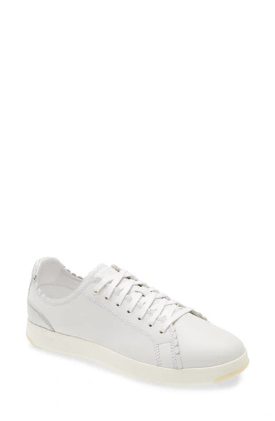 Shop Cole Haan Grandpro Low Top Sneaker In Optic White Leather
