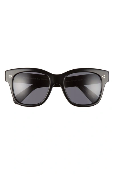 Shop Oliver Peoples Melery 54mm Polarized Square Sunglasses In Black/ Grey