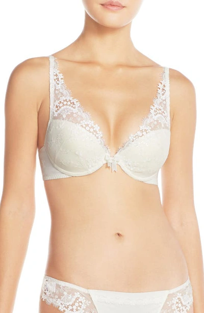 Shop Simone Perele 'wish' Triangle Contour Bra In Ivory