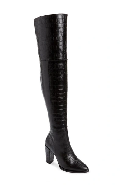 Shop Alias Mae Alla Over The Knee Boot In Black Croc