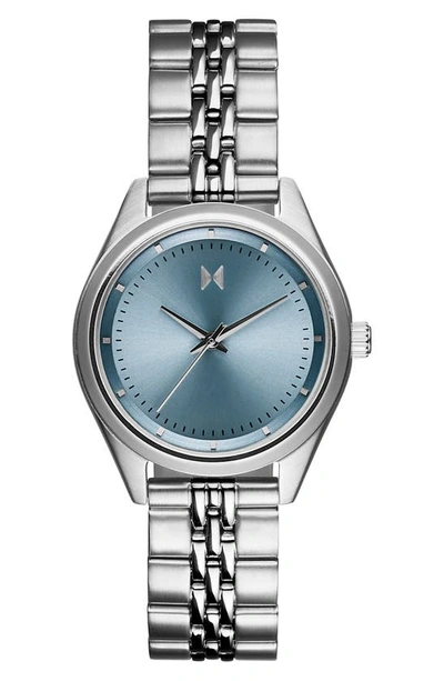 Shop Mvmt Rise Mini Bracelet Watch, 30mm In Silver/ Blue
