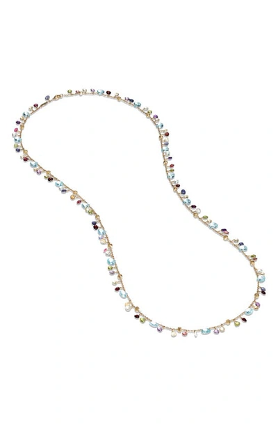 Shop Marco Bicego Paradise Long Semiprecious Stone Necklace In Yellow Gold