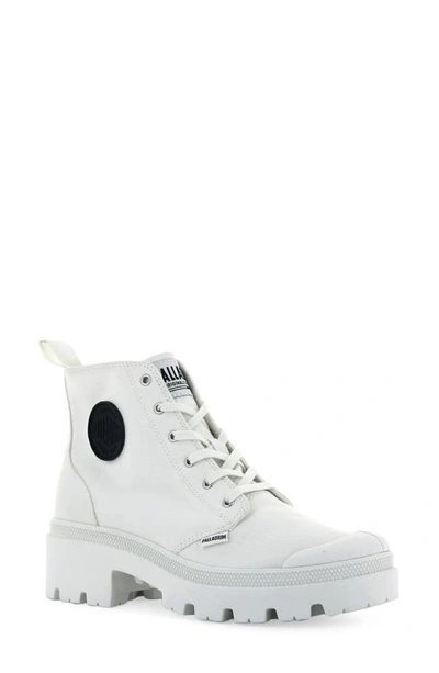 Shop Palladium Pallabase Bootie In Star White Textile