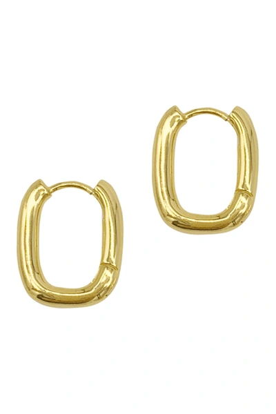 Shop Adornia Water Resistant Rectangle Huggie Hoop Earrings In Yellow