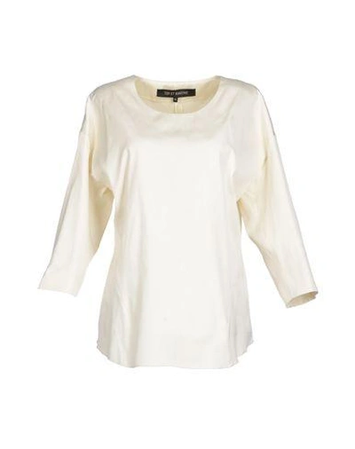 Shop Ter Et Bantine Solid Color Shirts & Blouses In Ivory
