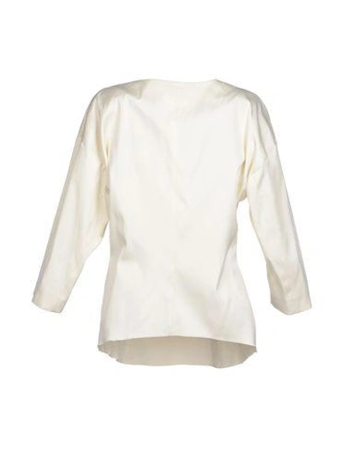 Shop Ter Et Bantine Solid Color Shirts & Blouses In Ivory