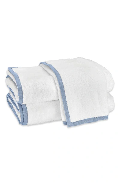 Shop Matouk Enzo Cotton Guest Hand Towel In Azure