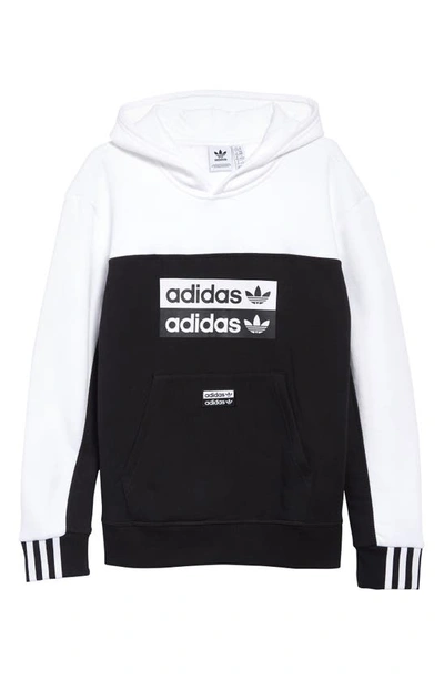 Adidas Originals Kids' Logo Hoodie In Black/ White | ModeSens